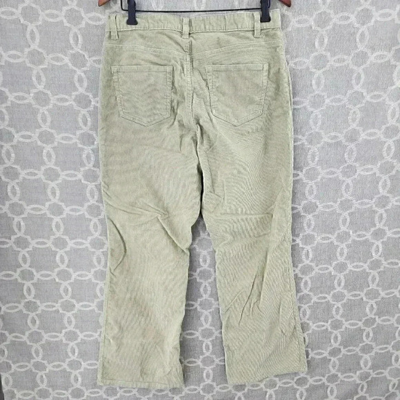 Lands' End Vintage Y2K Corduroy Lame Green Boot Cut Women's Pants 12 - Picture 3 of 8